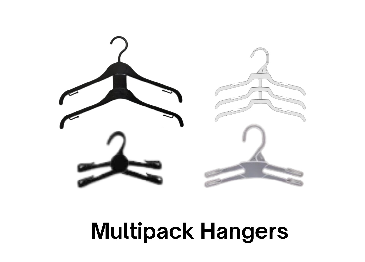 Lightweight plastic hanger for kidswear